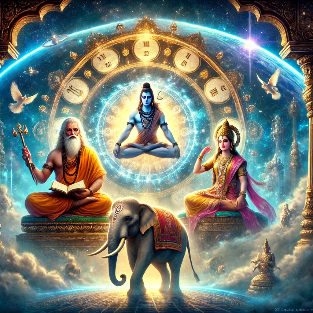 One Day of Brahma, Vishnu, Mahesh, and Indra: A Detailed Calculation